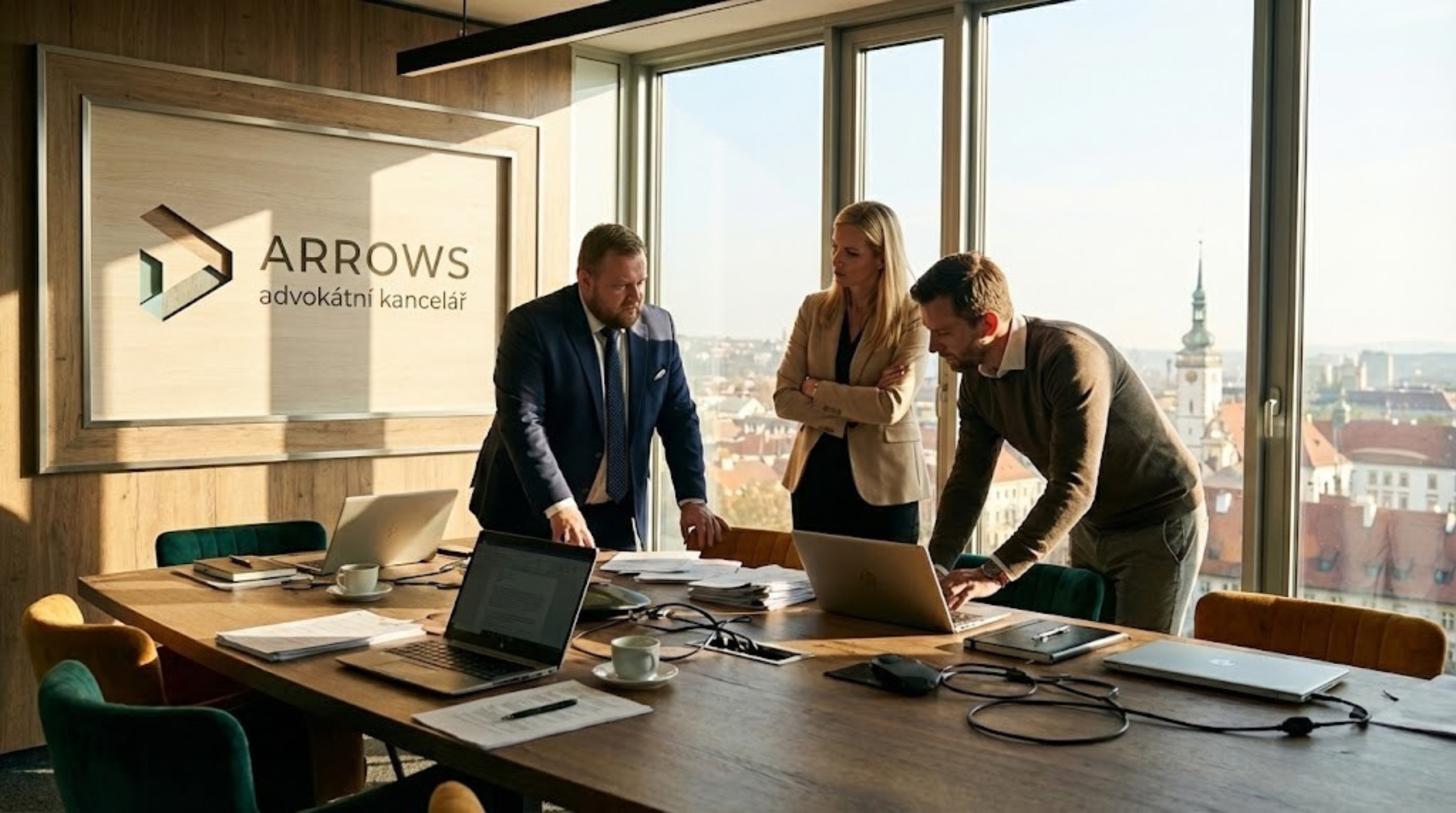 Ilustrativní snímek zachycuje advokáta diskutujícího o tématu uvedení doplňků stravy na trh.